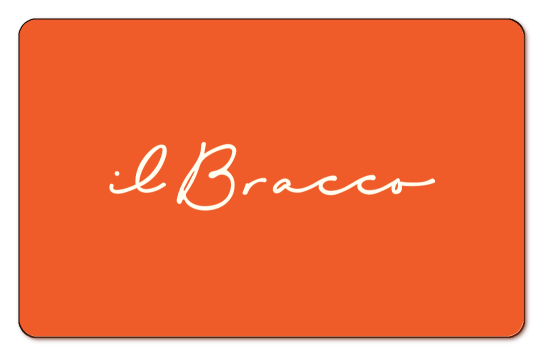 il bracco logo on an orange background